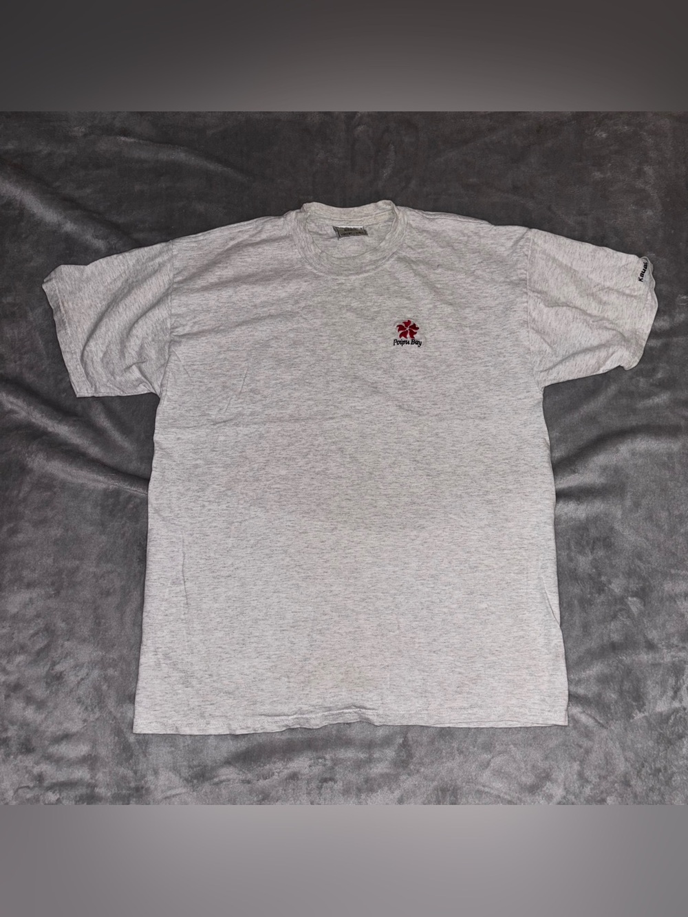 808 Sportswear Men's L Gray Cotton Knit Crew Neck Tee Poipu Bay Kauai HI